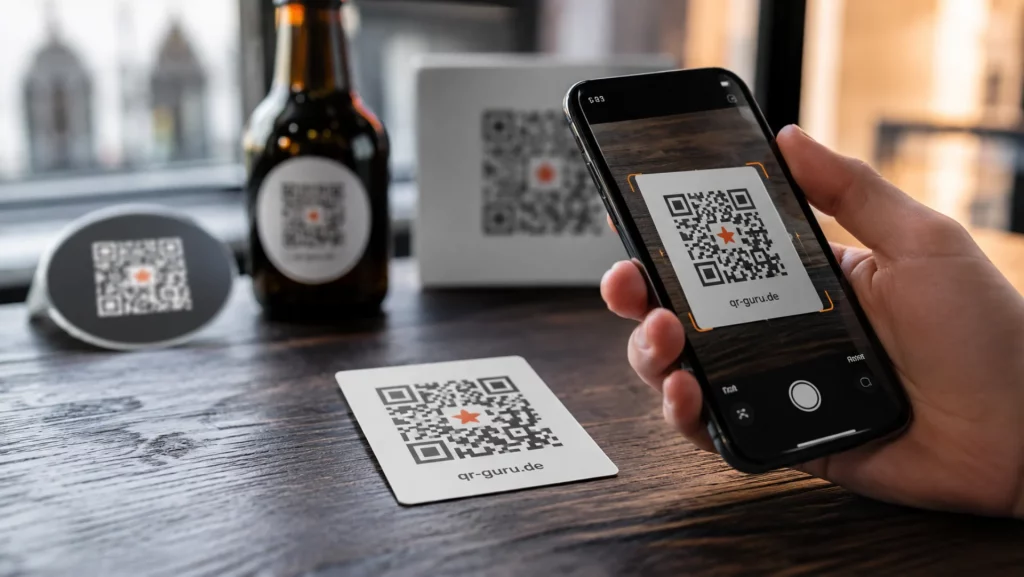 QR-GURU Workflow - vom digitalen QR-Code zum gedruckten Aufkleber